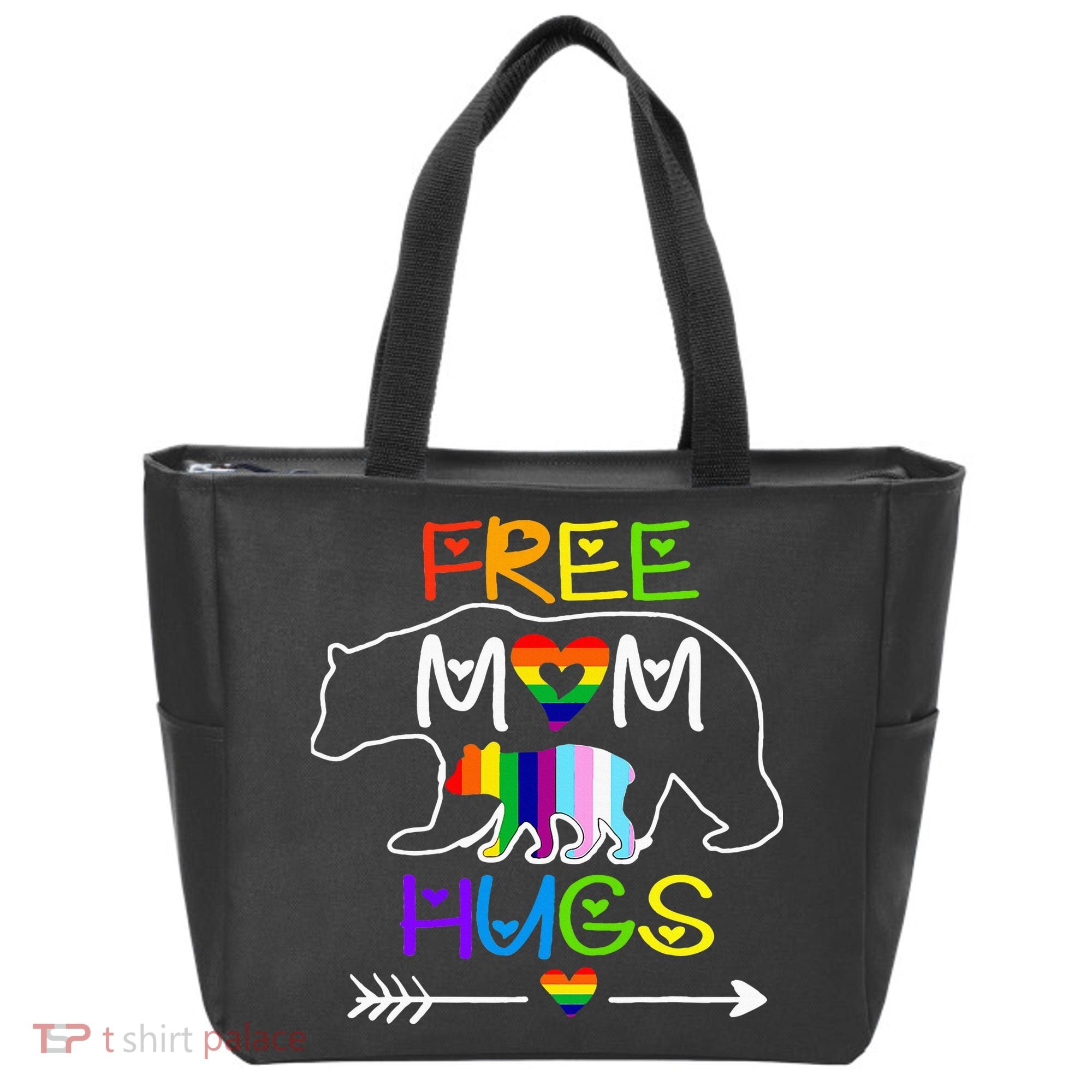 Lgbtq Pride Mama Bear Free Mom Hugs Pride Tote Bag