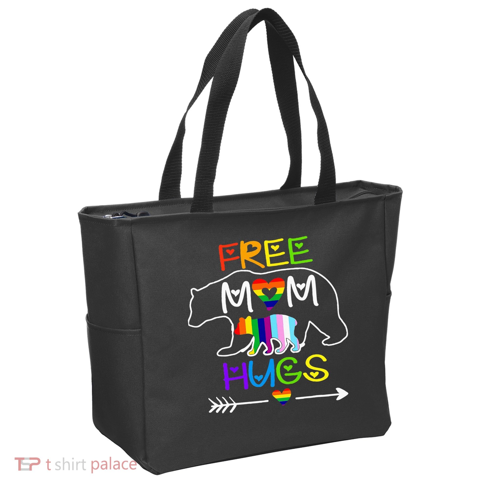 Lgbtq Pride Mama Bear Free Mom Hugs Pride Tote Bag