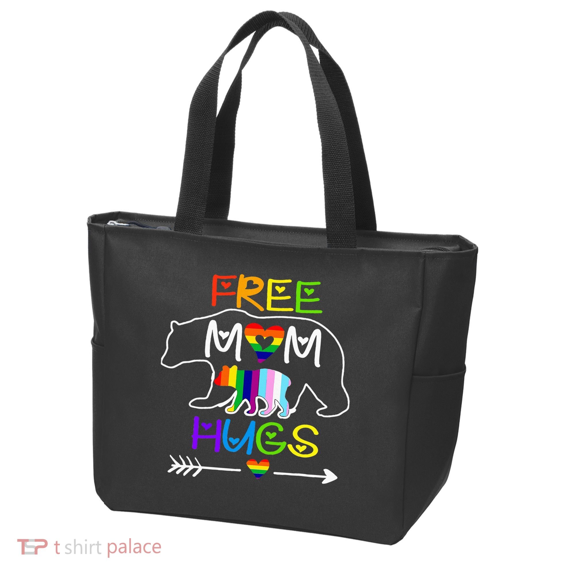 Lgbtq Pride Mama Bear Free Mom Hugs Pride Tote Bag