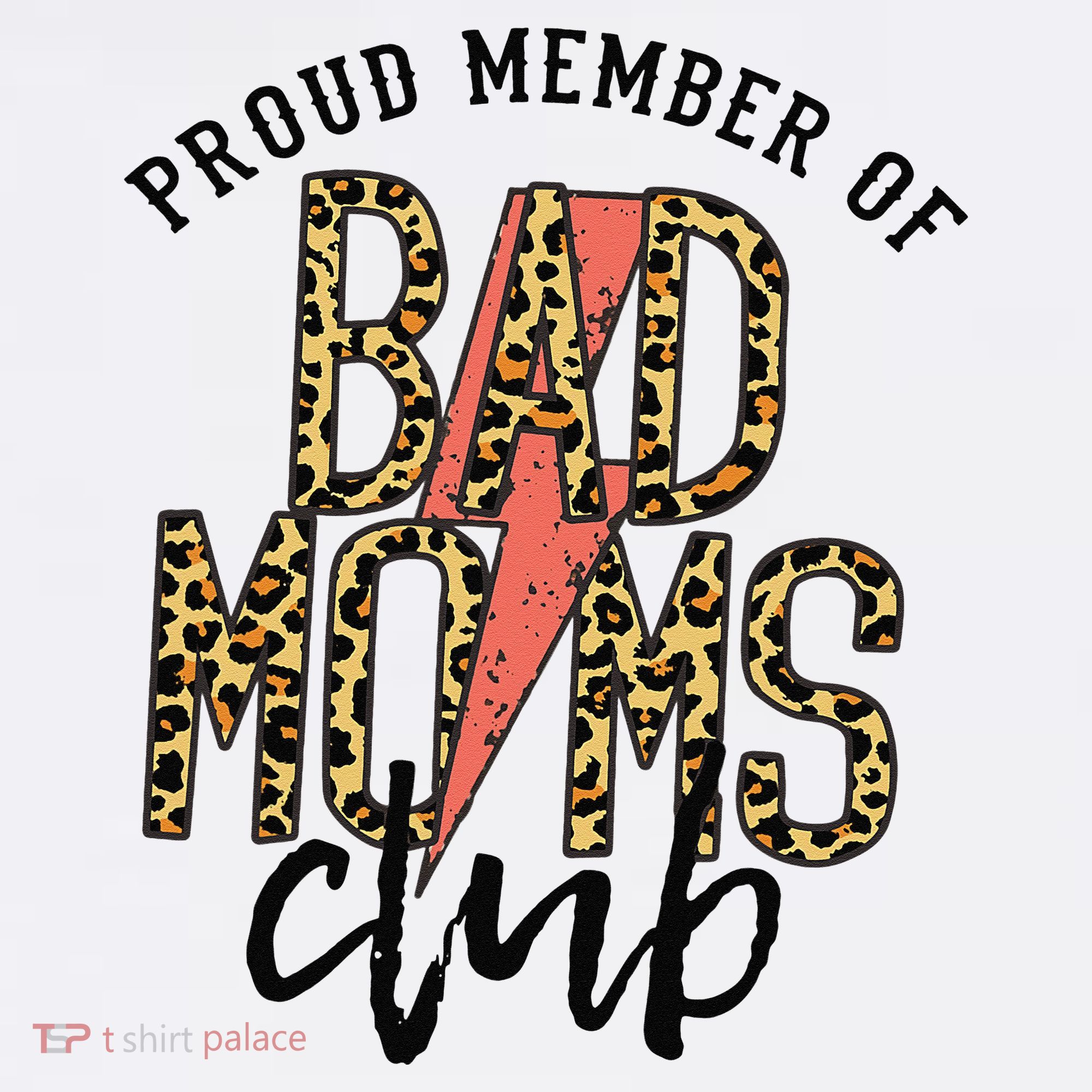 Leopard Proud Member Of Bad Moms Club Lightning Bolt Western Women's Tank Top