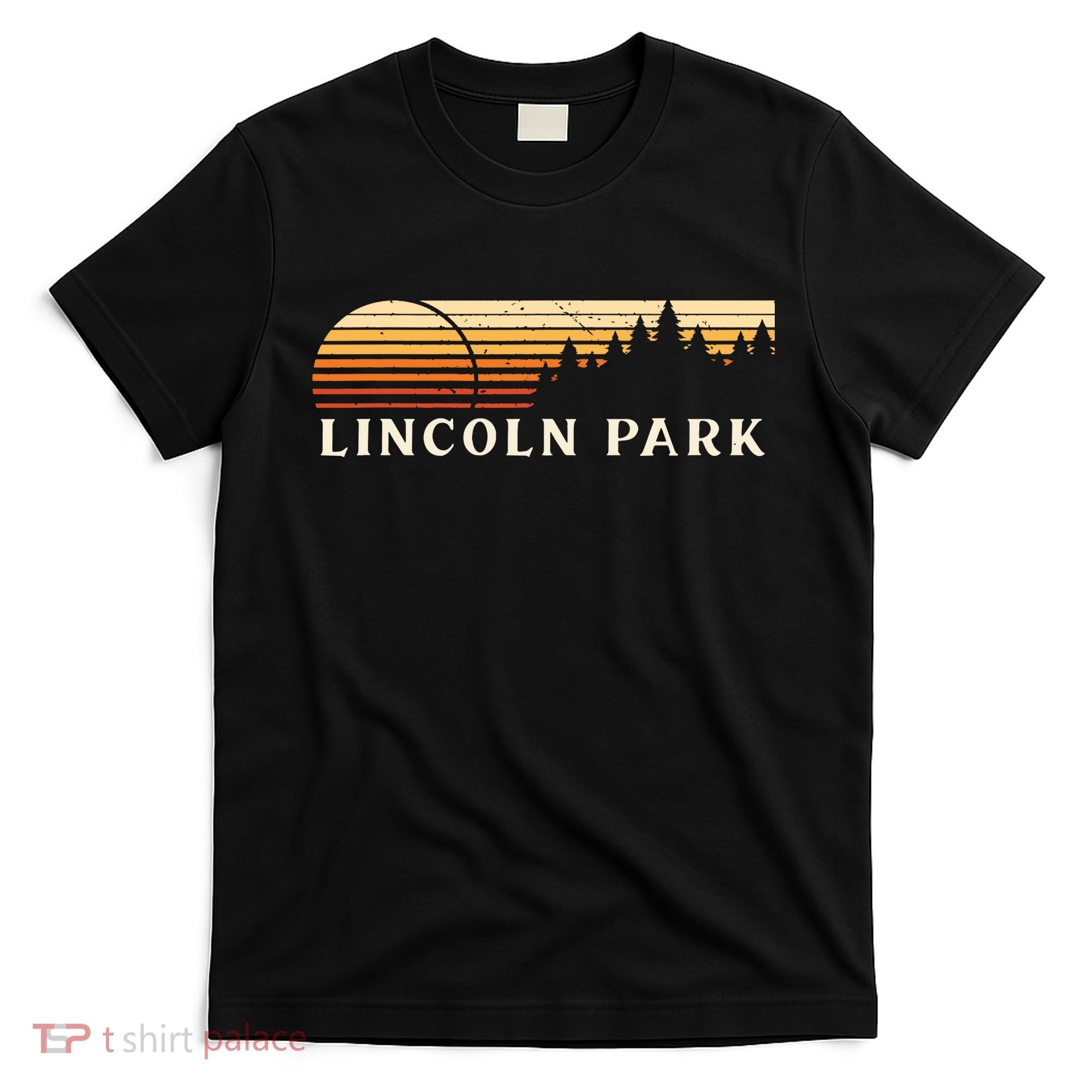 Lincoln Park Mi Vintage Evergreen Sunset Eighties Retro T-Shirt
