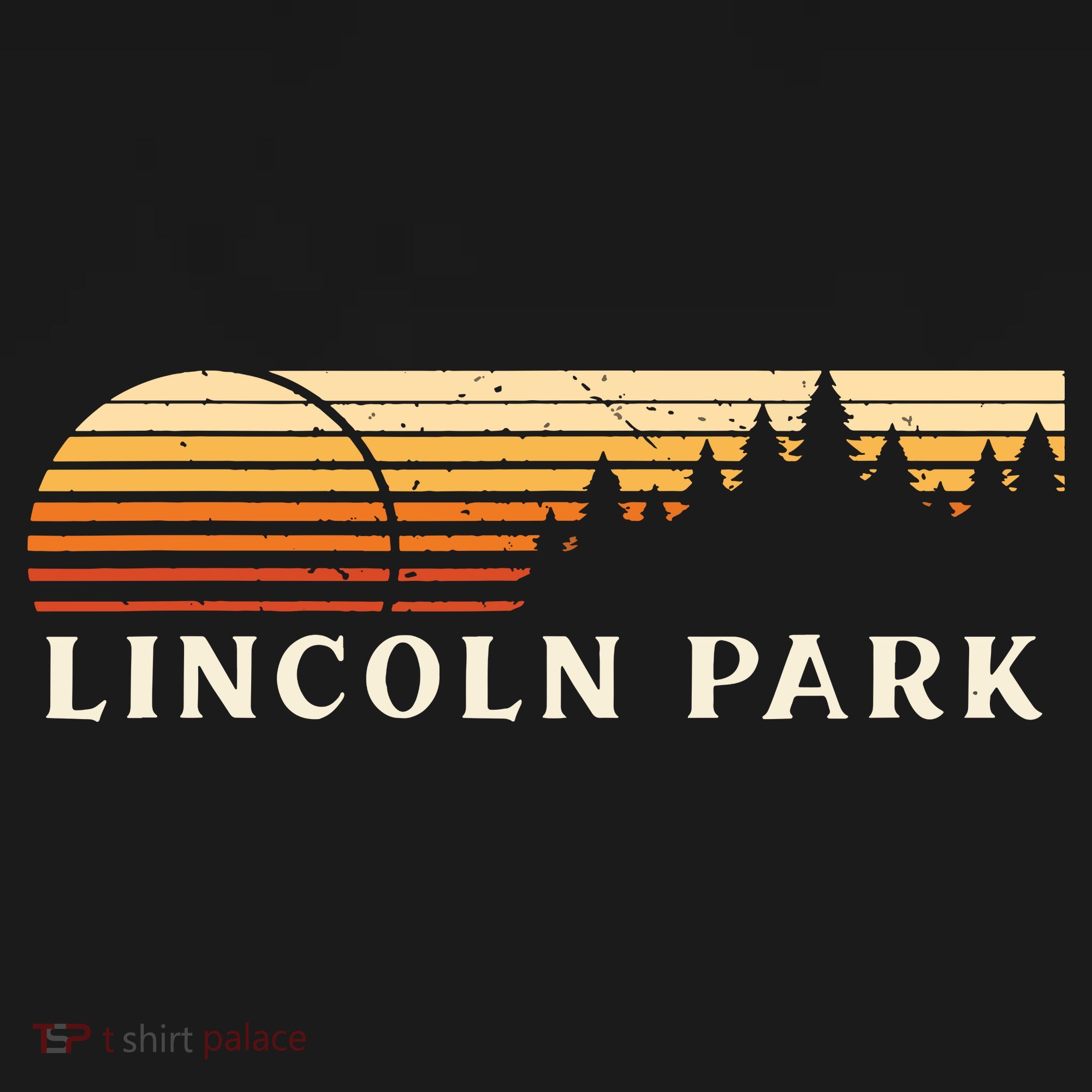 Lincoln Park Mi Vintage Evergreen Sunset Eighties Retro T-Shirt