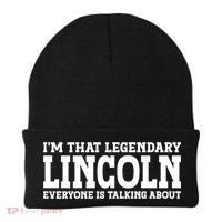 Lincoln Personal Name Funny Lincoln Gift Beanie thumb 0