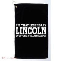 Lincoln Personal Name Funny Lincoln Gift Golf Towel thumb 0