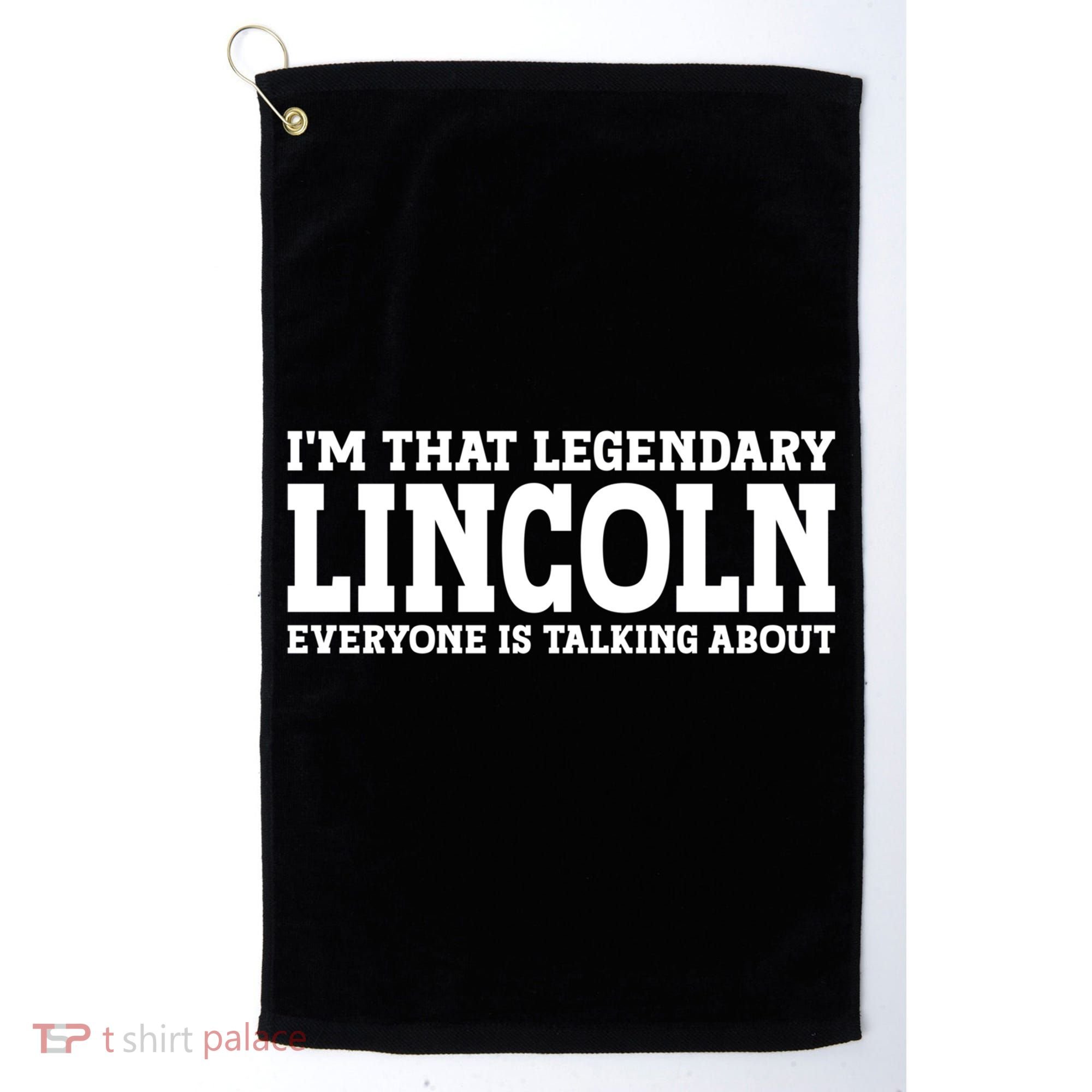 Lincoln Personal Name Funny Lincoln Gift Golf Towel