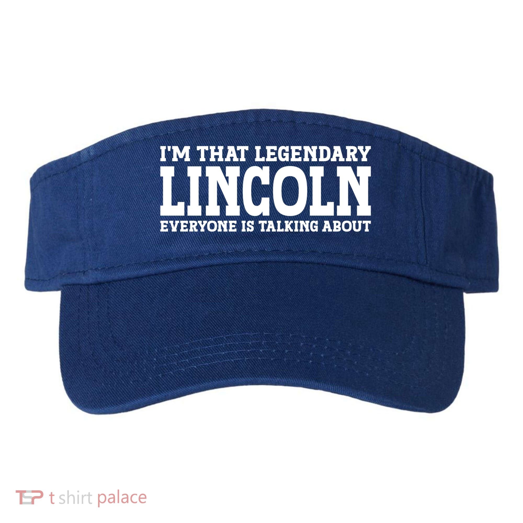 Lincoln Personal Name Funny Lincoln Gift Visor