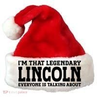 Lincoln Personal Name Funny Lincoln Gift Santa Hat thumb 0