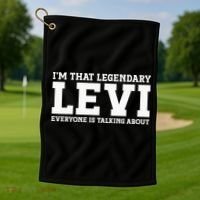 Levi Personal Name Funny Levi Golf Towel thumb 1
