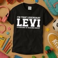 Levi Personal Name Funny Levi Kids T-Shirt thumb 3