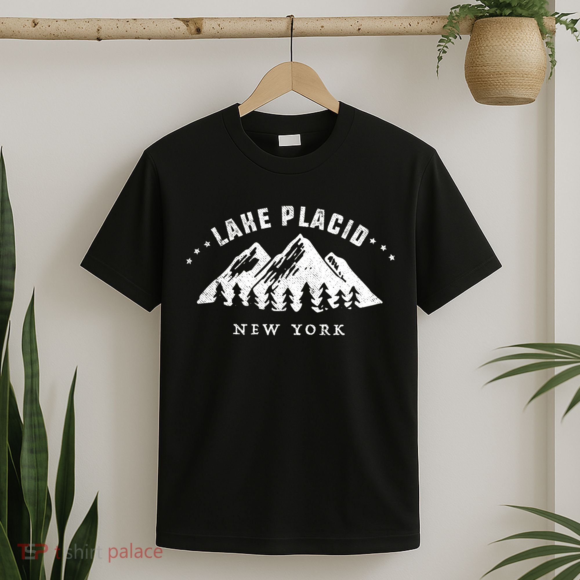 Lake Placid New York Outdoors Adventure Mountain Graphic Gift T-Shirt
