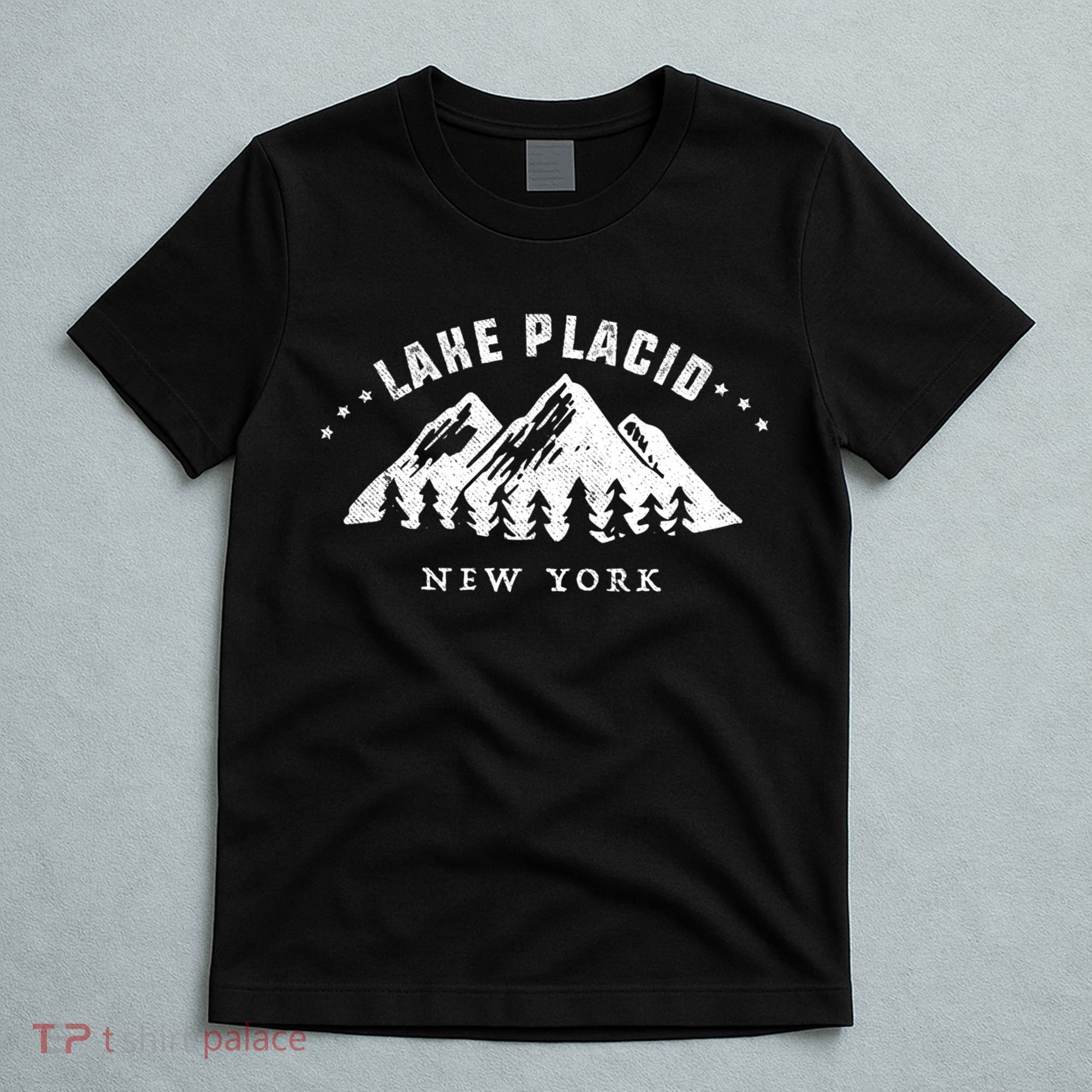 Lake Placid New York Outdoors Adventure Mountain Graphic Gift T-Shirt