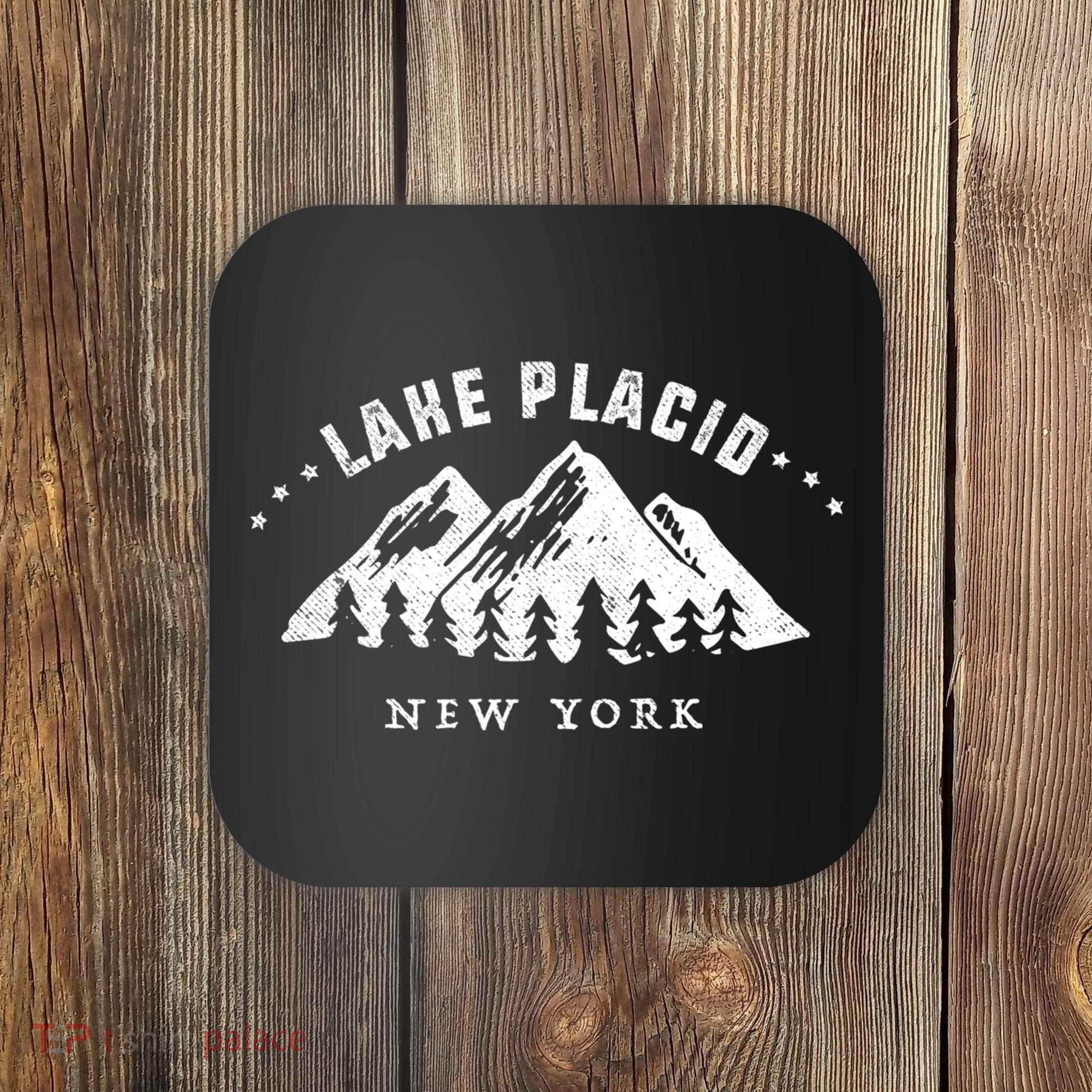Lake Placid New York Outdoors Adventure Mountain Graphic Gift Coaster