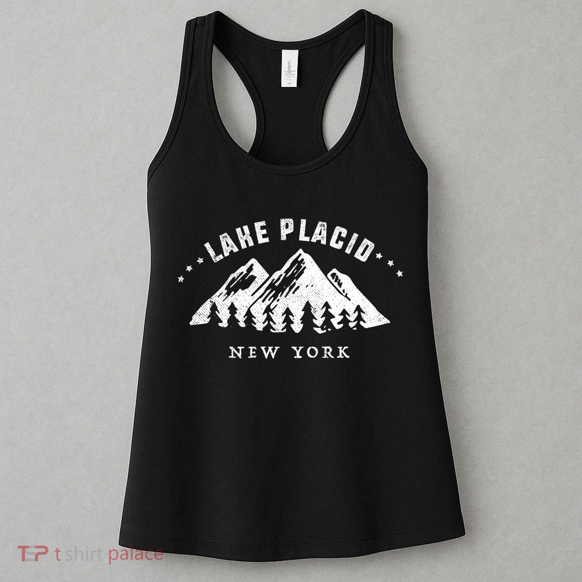 Lake Placid New York Outdoors Adventure Mountain Graphic Gift Women's Tank Top