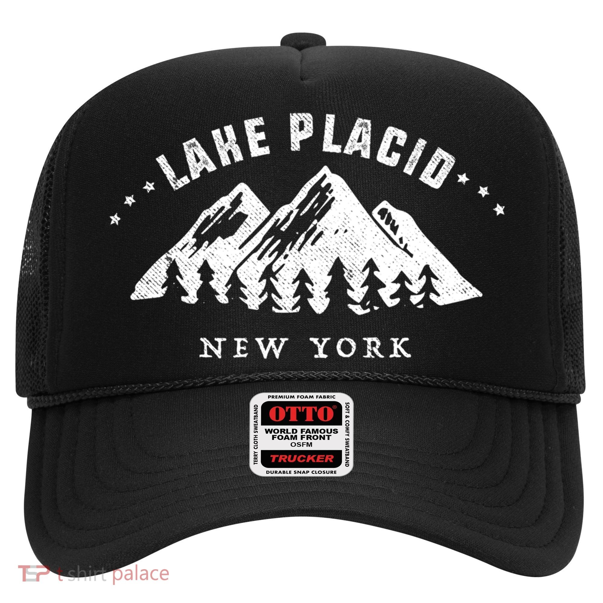 Lake Placid New York Outdoors Adventure Mountain Graphic Gift Hat