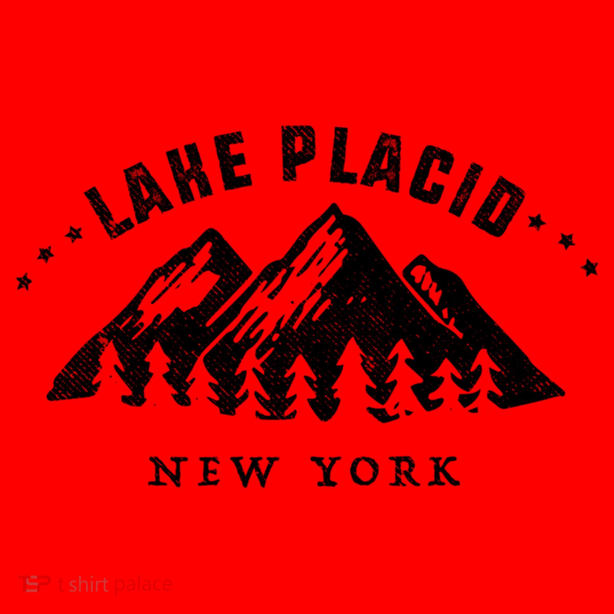 Lake Placid New York Outdoors Adventure Mountain Graphic Gift Santa Hat