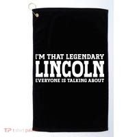Lincoln Personal Name Funny Lincoln Golf Towel thumb 0