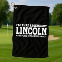 Lincoln Personal Name Funny Lincoln Golf Towel thumb 1