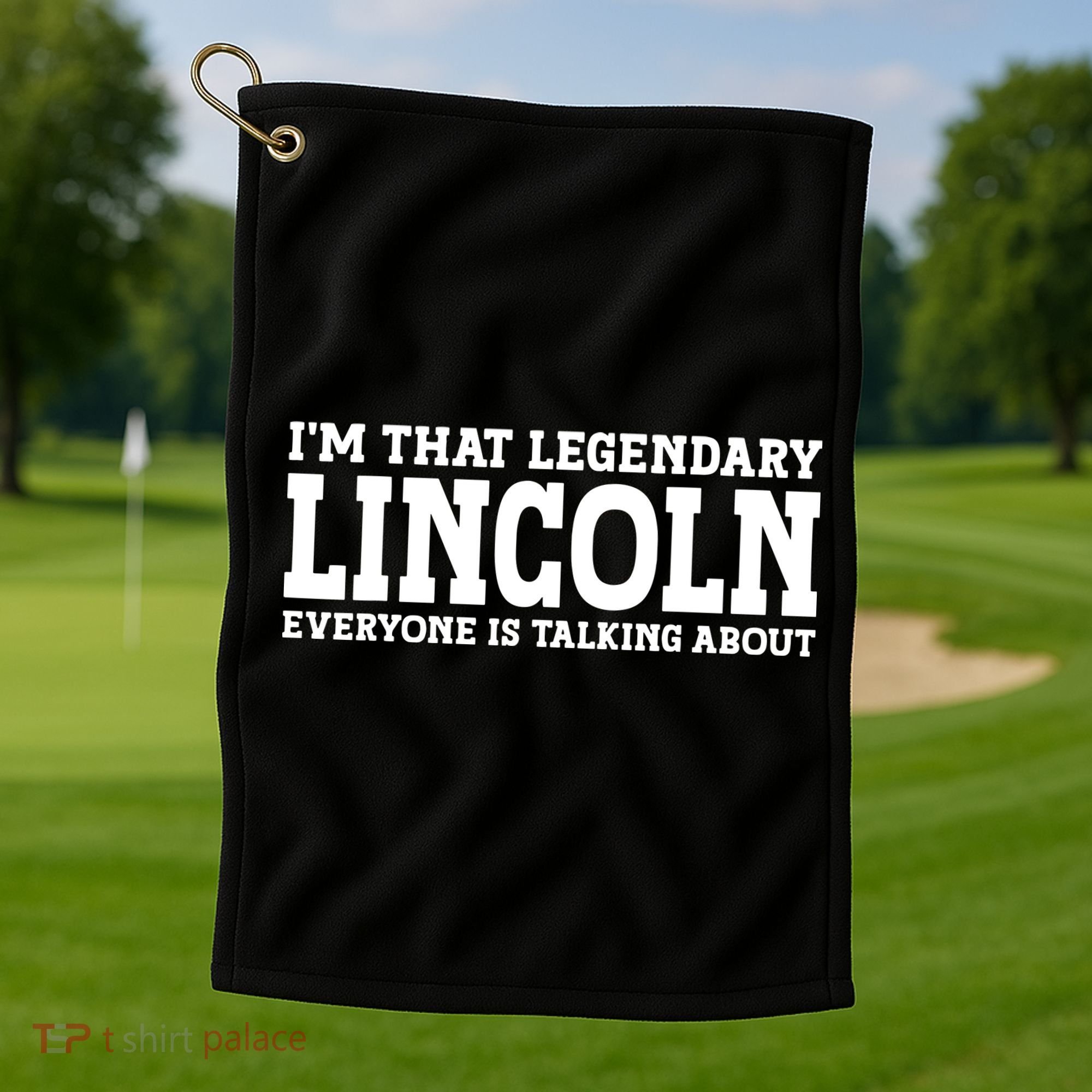 Lincoln Personal Name Funny Lincoln Golf Towel