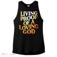 Living Proof Of A Loving God Ladies PosiCharge Tri-Blend Wicking Tank thumb 0