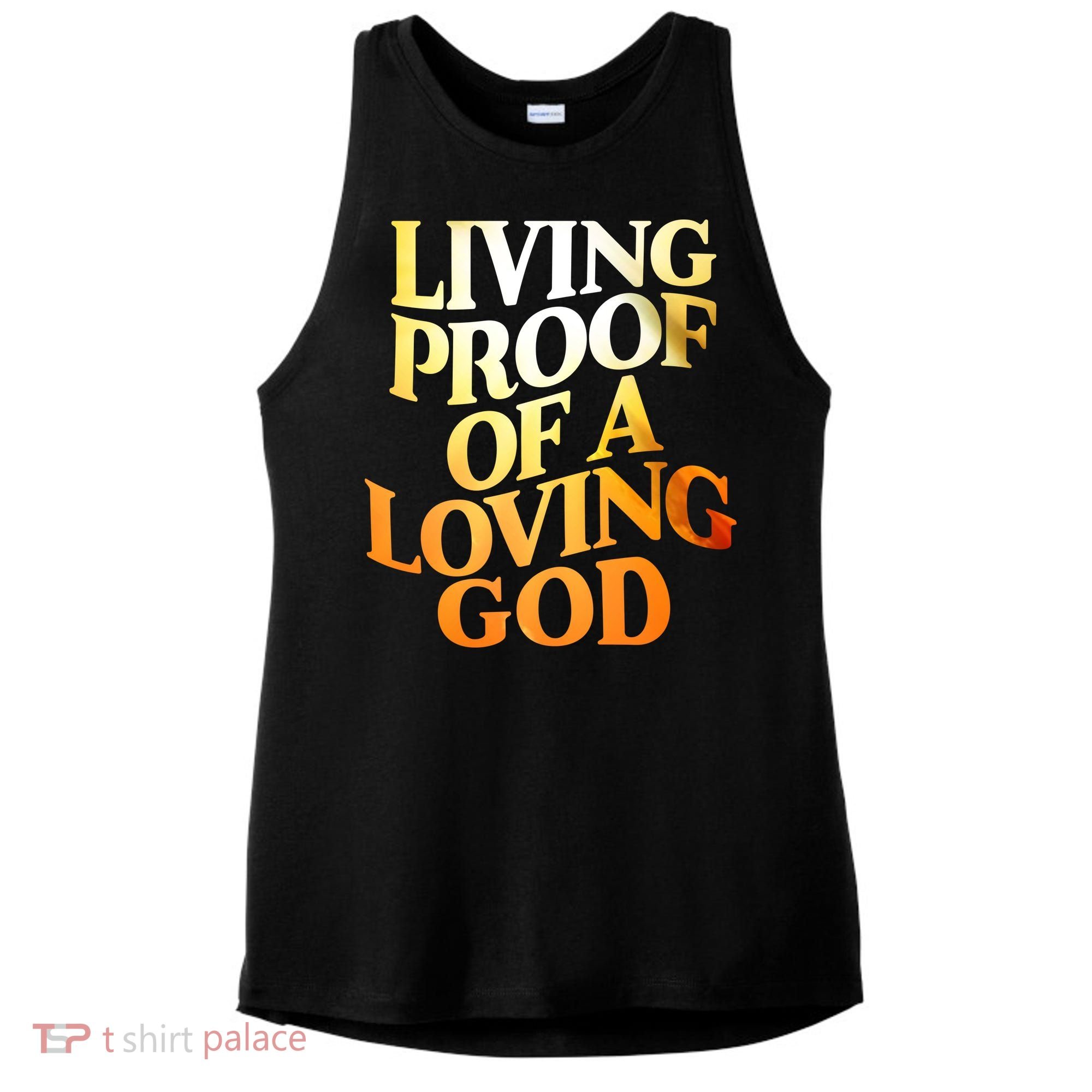 Living Proof Of A Loving God Ladies PosiCharge Tri-Blend Wicking Tank