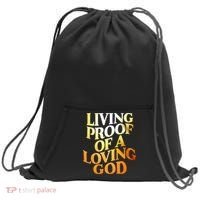 Living Proof Of A Loving God Sweatshirt Cinch Pack Bag thumb 0
