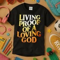 Living Proof Of A Loving God Kids T-Shirt thumb 3