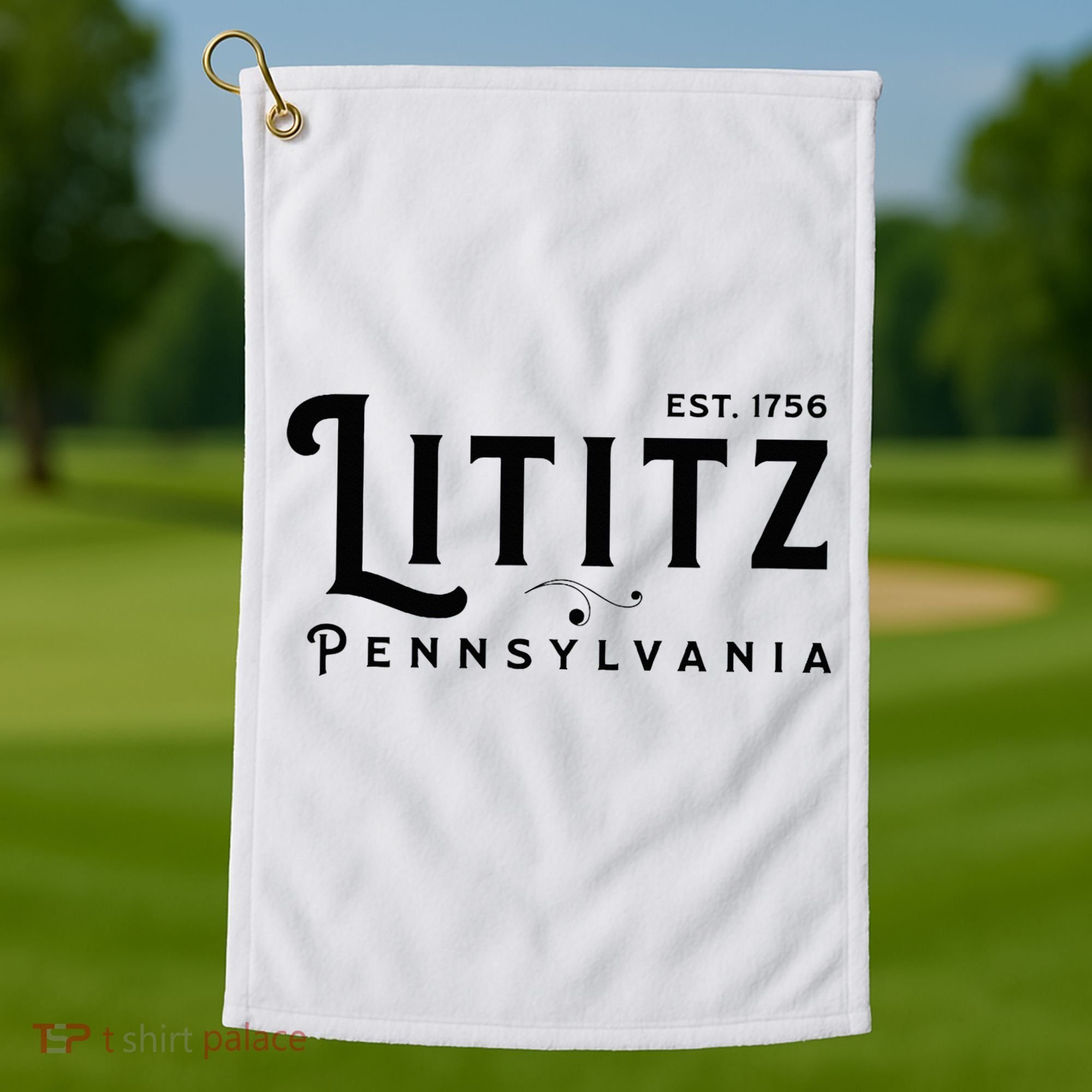 Lititz Pennsylvania Pa Lancaster County Cool Small Town Usa Golf Towel