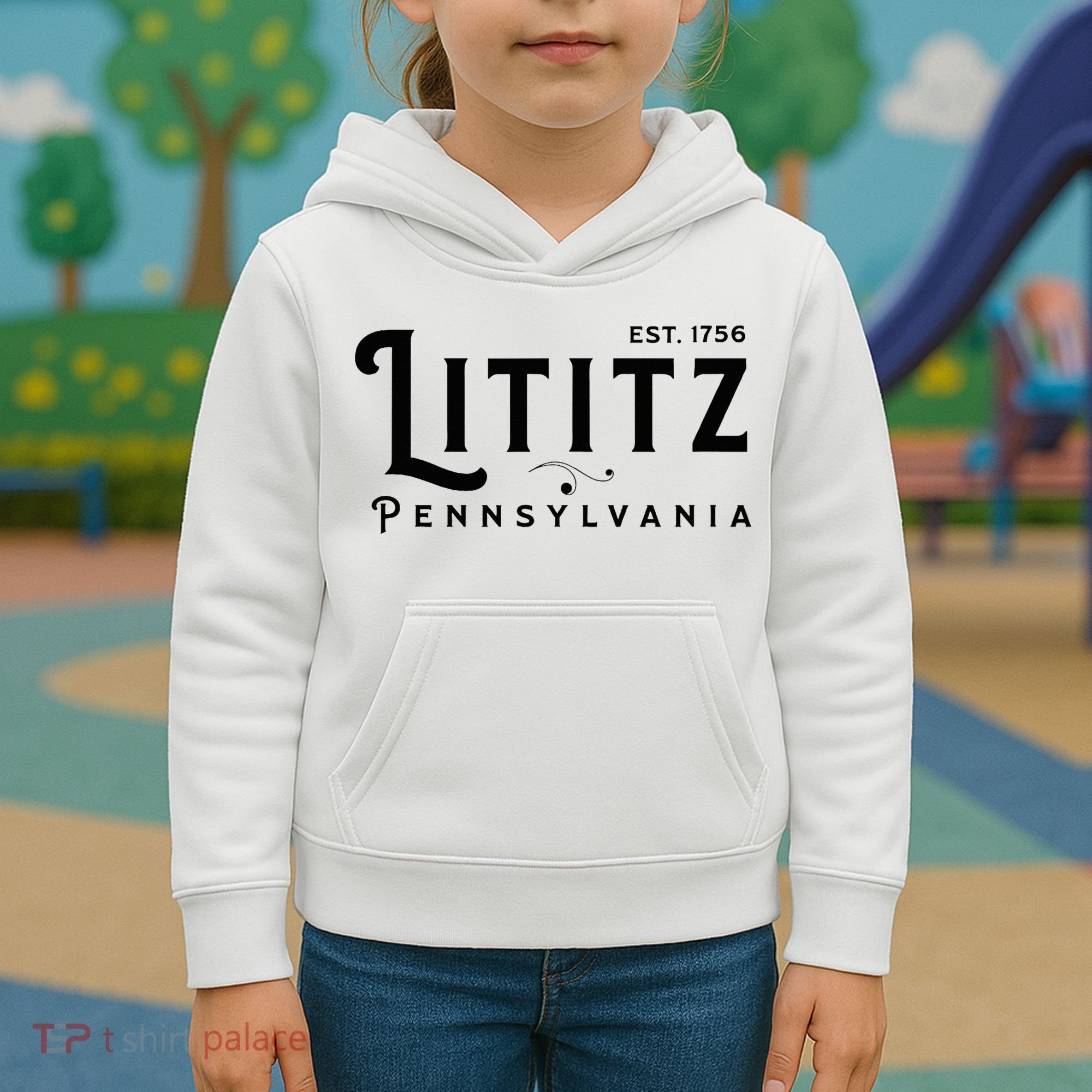 Lititz Pennsylvania Pa Lancaster County Cool Small Town Usa Kids Hoodie