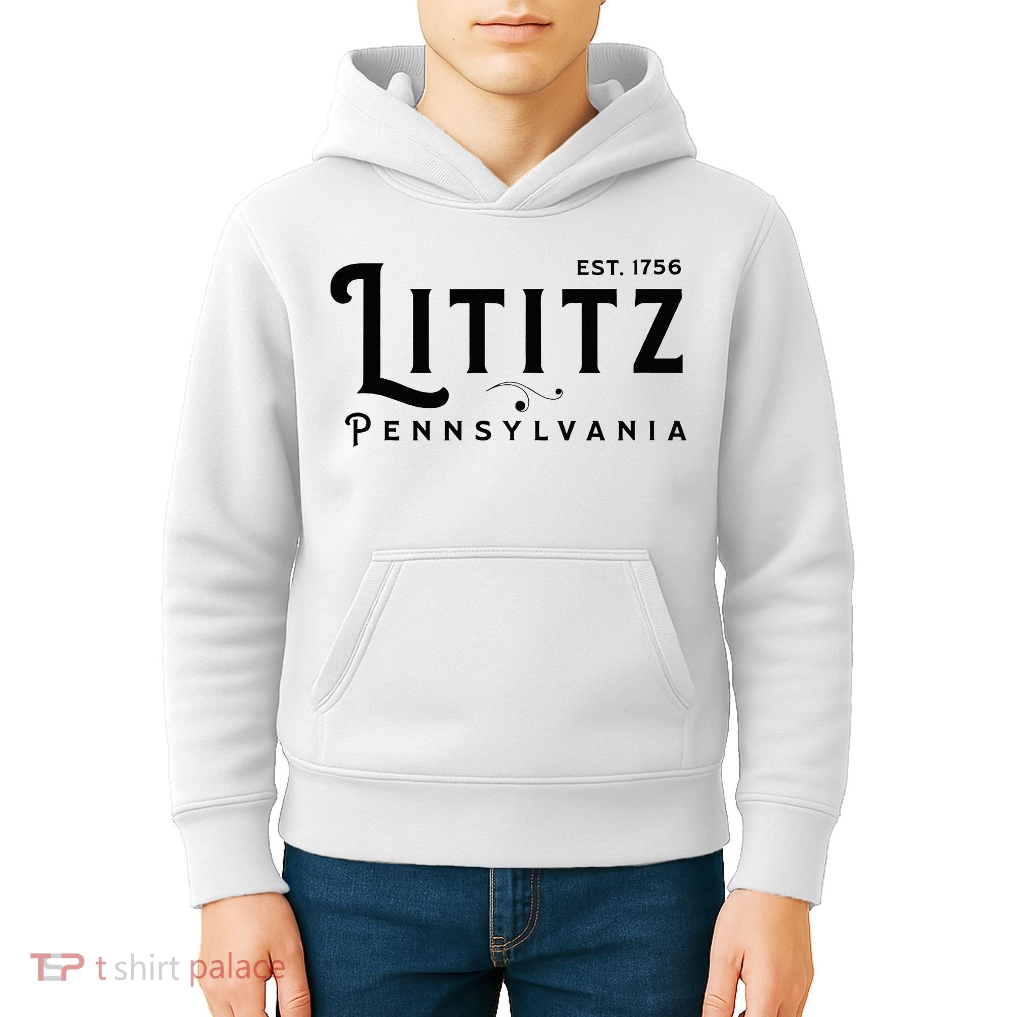 Lititz Pennsylvania Pa Lancaster County Cool Small Town Usa Kids Hoodie