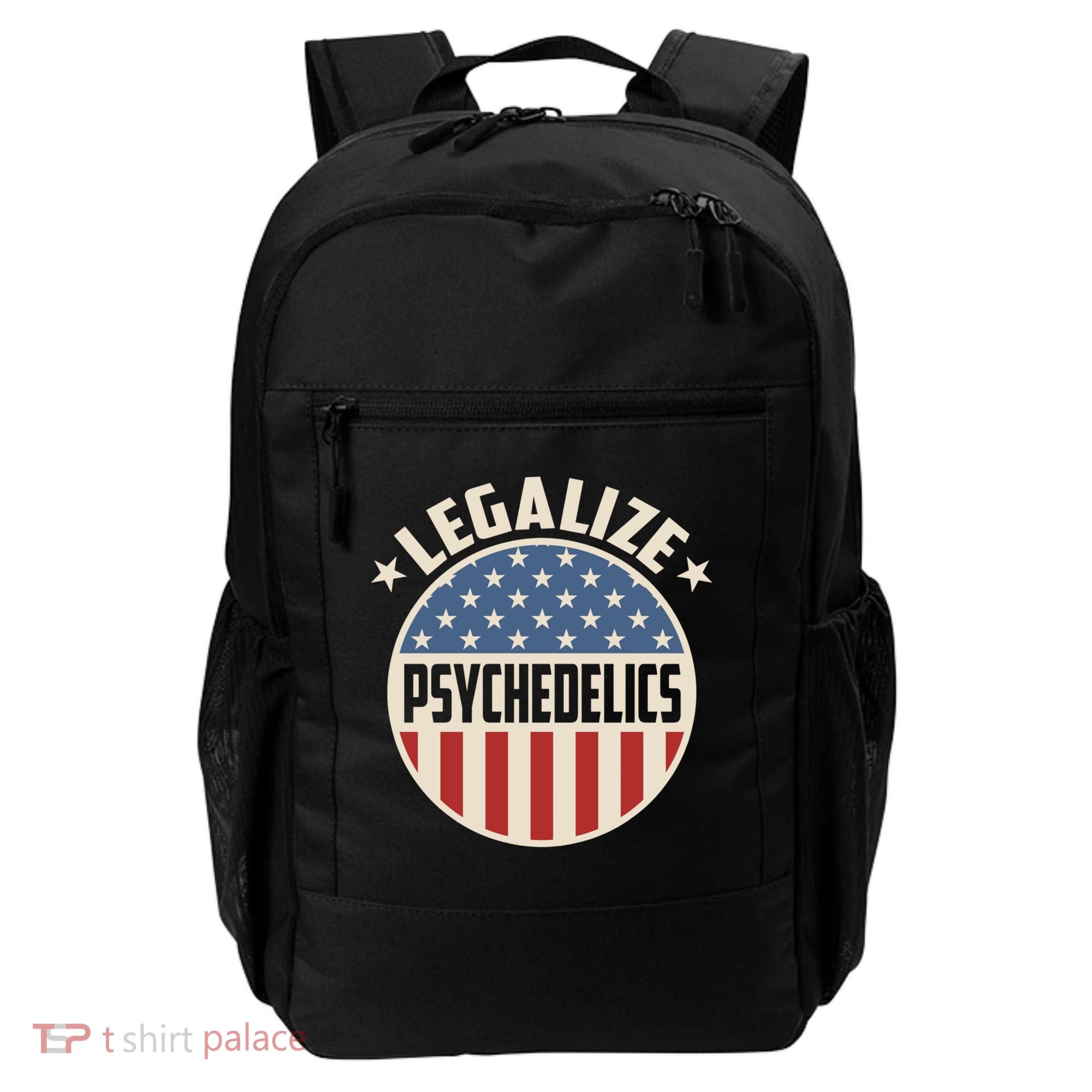Legalize Psychedelics Pro Freedom Pro America Retro Us Flag Gift Backpack