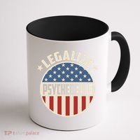Legalize Psychedelics Pro Freedom Pro America Retro Us Flag Gift Coffee Mug thumb 1