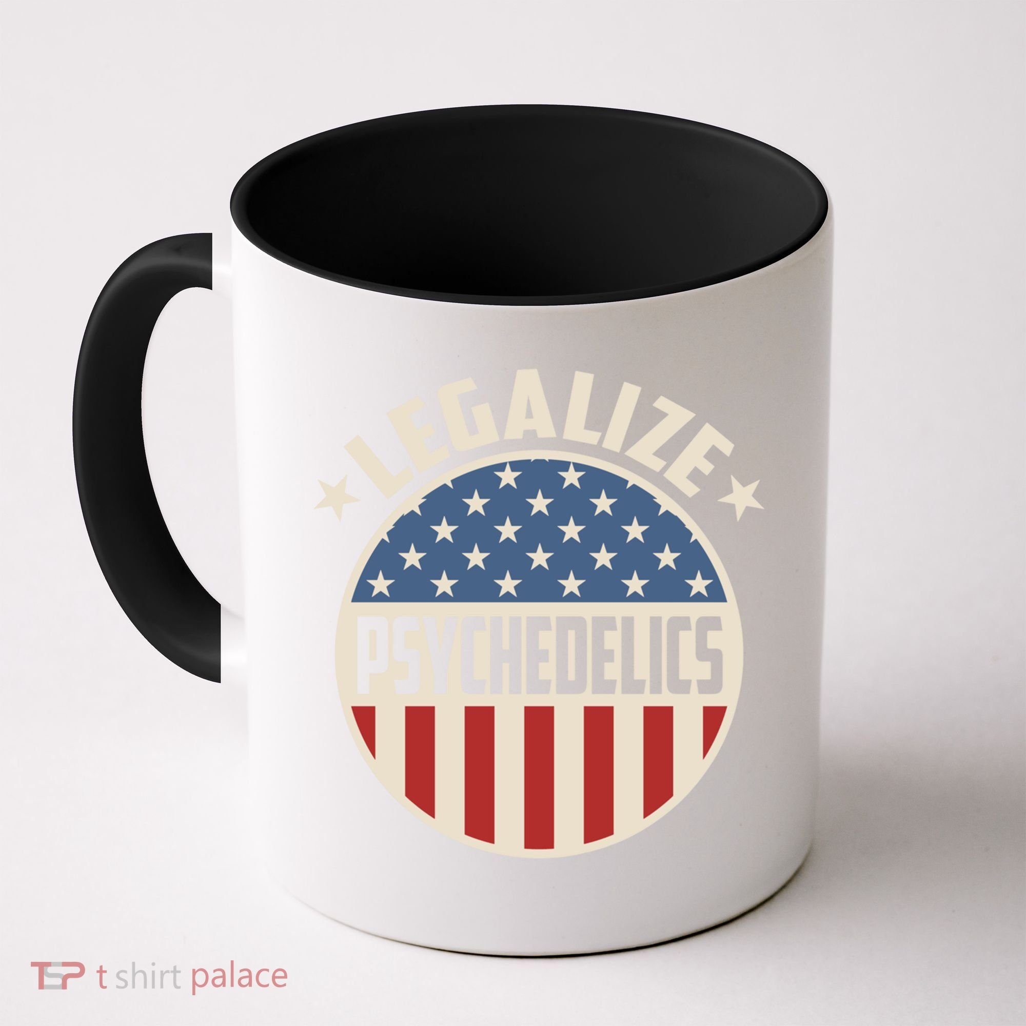 Legalize Psychedelics Pro Freedom Pro America Retro Us Flag Gift Coffee Mug