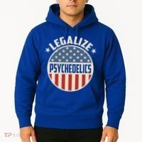 Legalize Psychedelics Pro Freedom Pro America Retro Us Flag Gift Hoodie thumb 2
