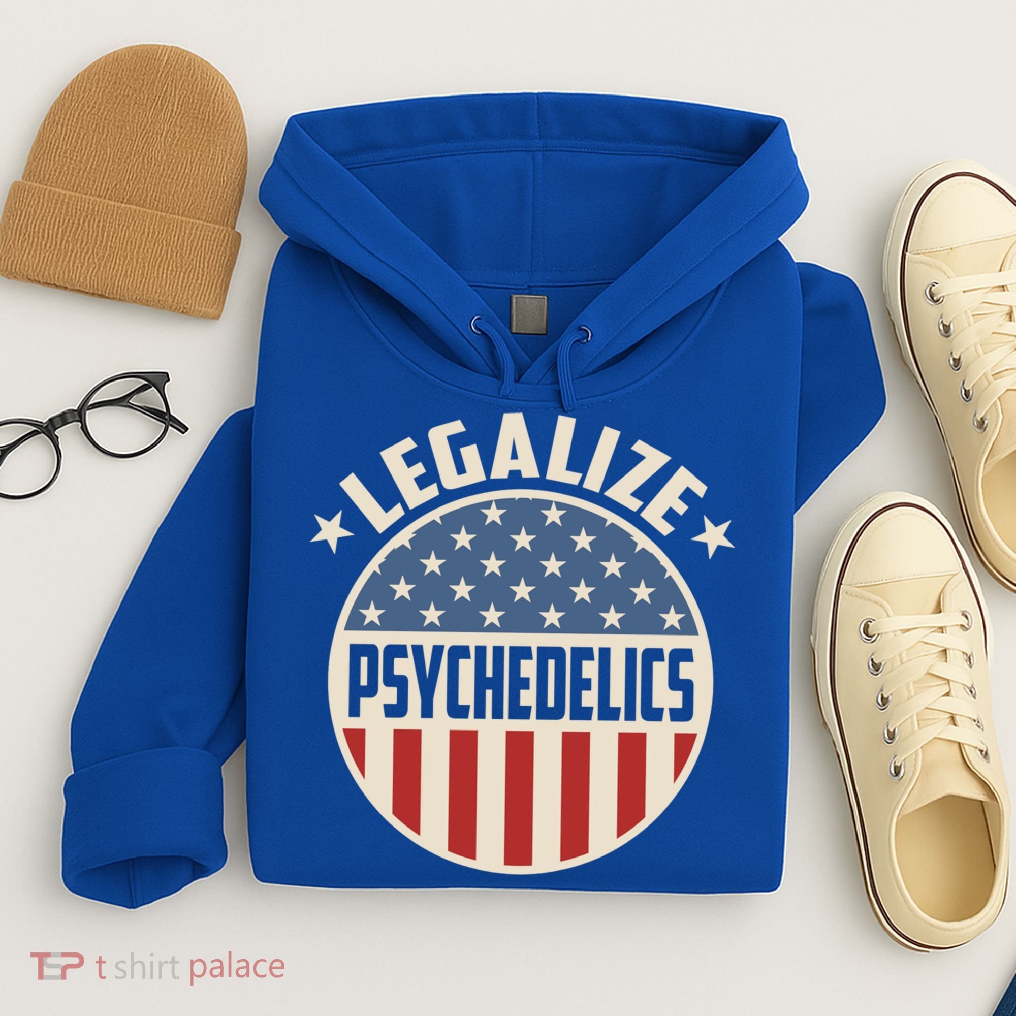 Legalize Psychedelics Pro Freedom Pro America Retro Us Flag Gift Hoodie