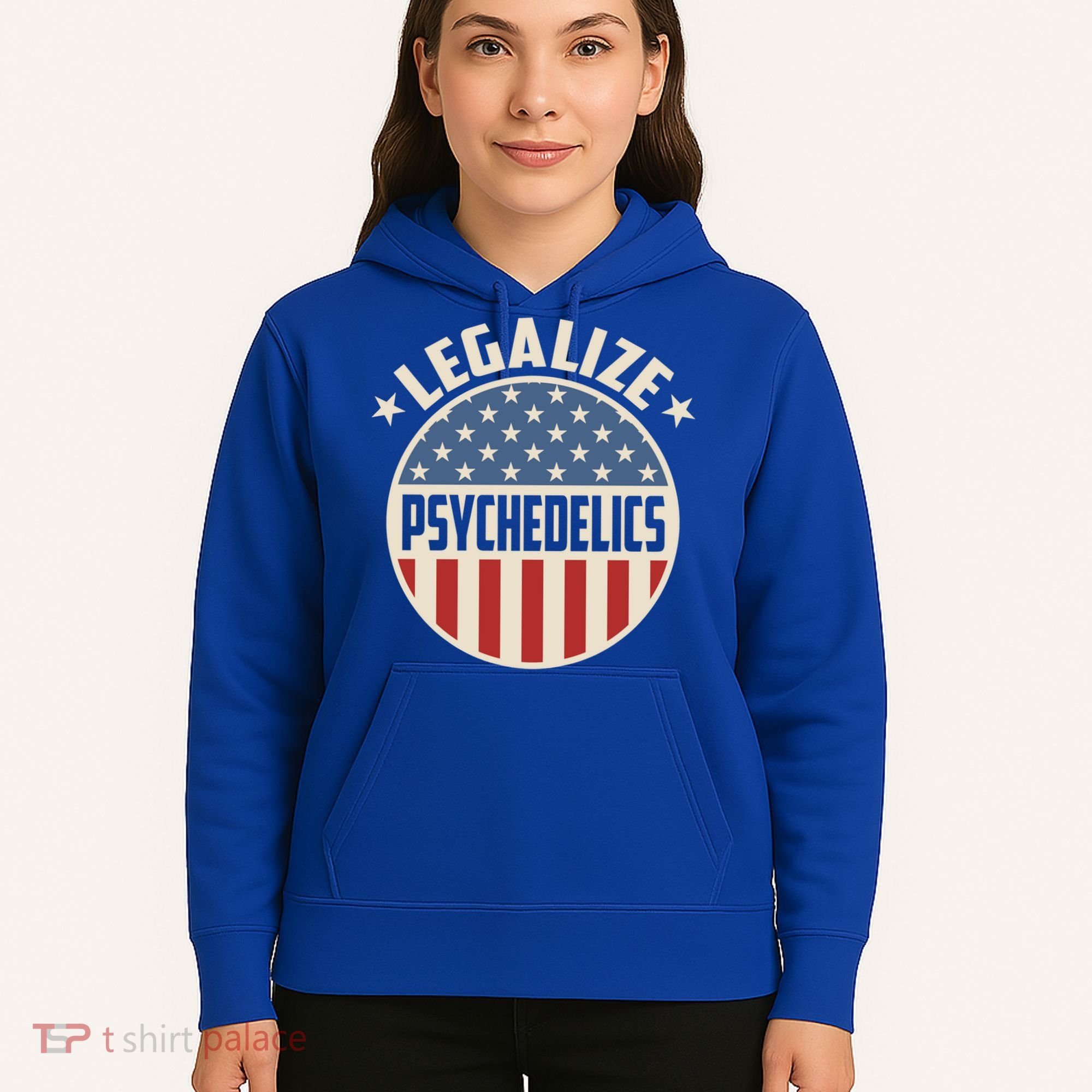 Legalize Psychedelics Pro Freedom Pro America Retro Us Flag Gift Hoodie