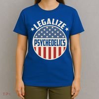 Legalize Psychedelics Pro Freedom Pro America Retro Us Flag Gift T-Shirt thumb 4