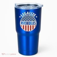 Legalize Psychedelics Pro Freedom Pro America Retro Us Flag Gift Tumbler thumb 0
