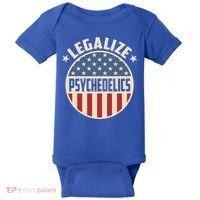 Legalize Psychedelics Pro Freedom Pro America Retro Us Flag Gift Baby Bodysuit thumb 0
