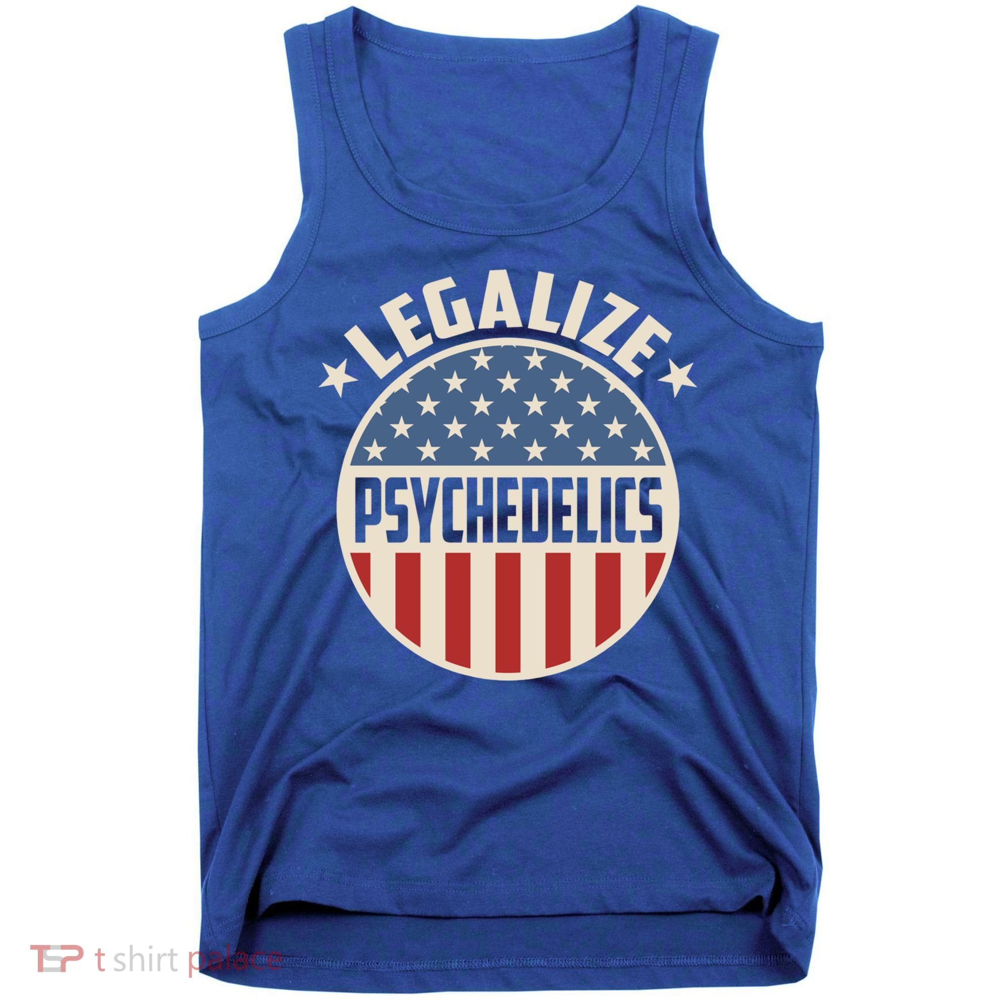 Legalize Psychedelics Pro Freedom Pro America Retro Us Flag Gift Tank Top