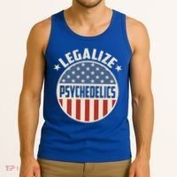 Legalize Psychedelics Pro Freedom Pro America Retro Us Flag Gift Tank Top thumb 3