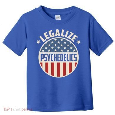 Legalize Psychedelics Pro Freedom Pro America Retro Us Flag Gift Toddler T-Shirt