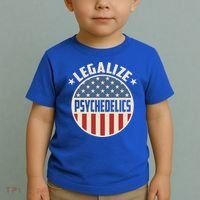 Legalize Psychedelics Pro Freedom Pro America Retro Us Flag Gift Toddler T-Shirt thumb 2