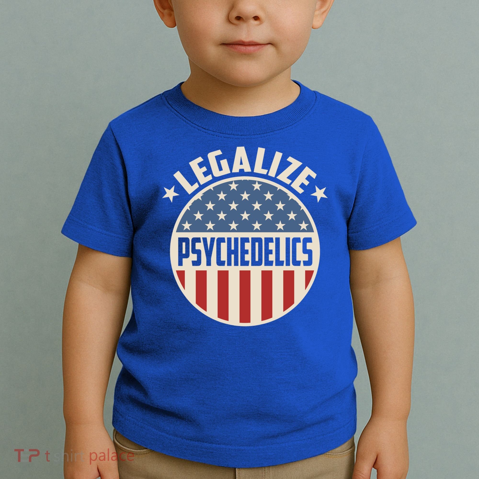 Legalize Psychedelics Pro Freedom Pro America Retro Us Flag Gift Toddler T-Shirt