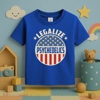 Legalize Psychedelics Pro Freedom Pro America Retro Us Flag Gift Toddler T-Shirt thumb 3