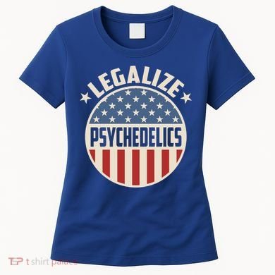 Legalize Psychedelics Pro Freedom Pro America Retro Us Flag Gift Women's T-Shirt