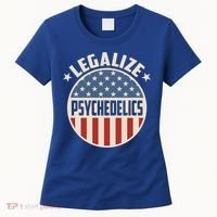 Legalize Psychedelics Pro Freedom Pro America Retro Us Flag Gift Women's T-Shirt thumb 0