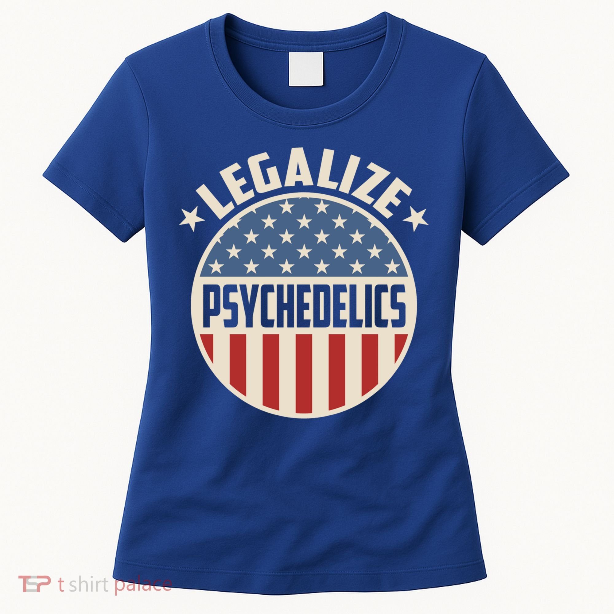 Legalize Psychedelics Pro Freedom Pro America Retro Us Flag Gift Women's T-Shirt