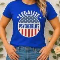 Legalize Psychedelics Pro Freedom Pro America Retro Us Flag Gift Women's T-Shirt thumb 2