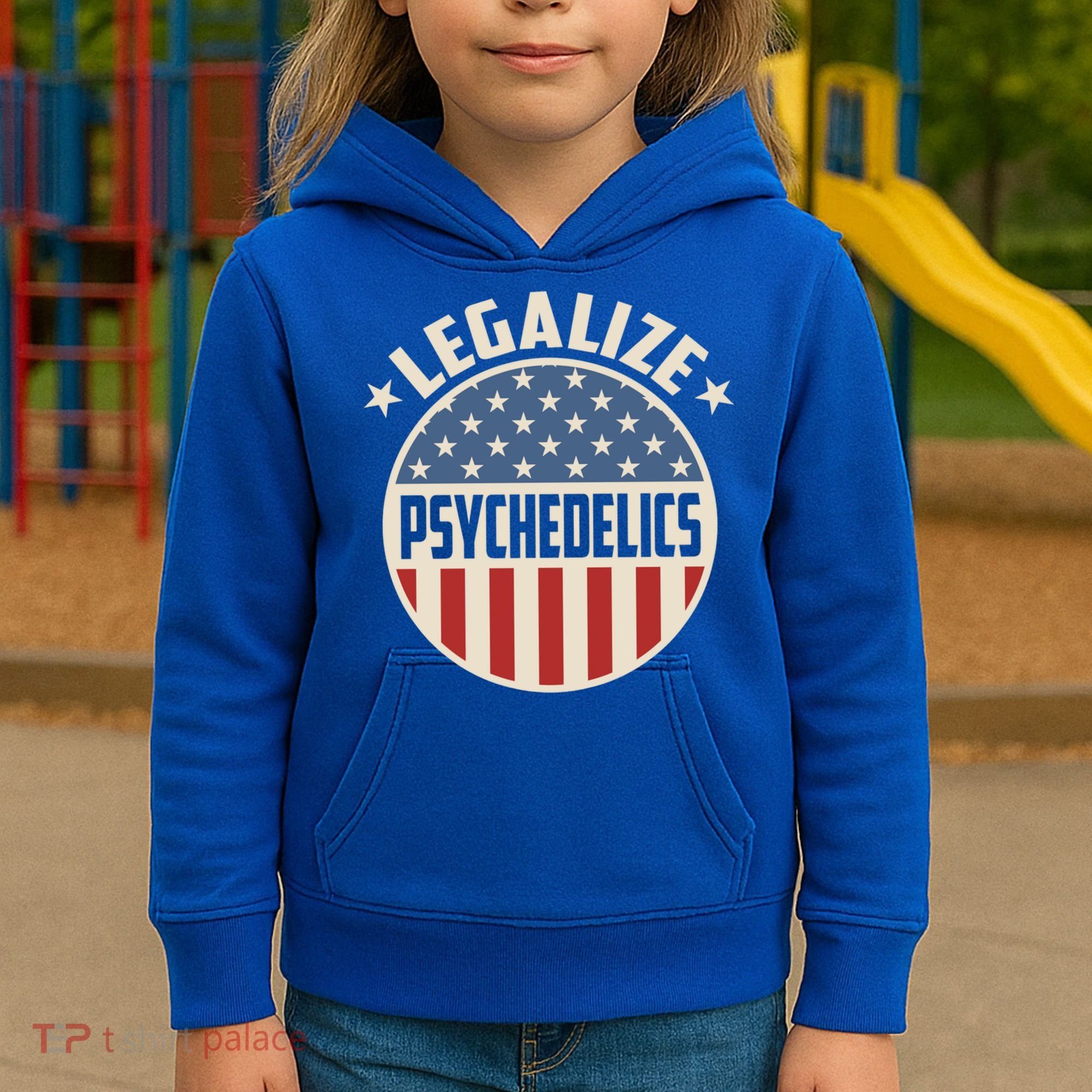 Legalize Psychedelics Pro Freedom Pro America Retro Us Flag Gift Kids Hoodie