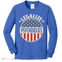Legalize Psychedelics Pro Freedom Pro America Retro Us Flag Gift Kids Long Sleeve Shirt thumb 0